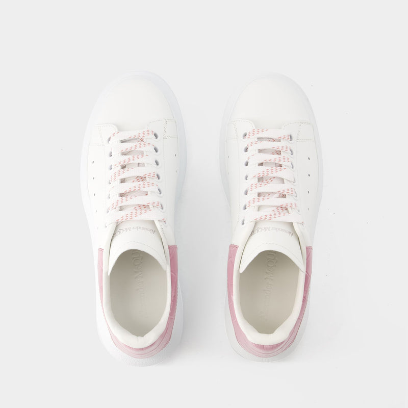 Oversized Sneakers - Alexander Mcqueen - White/Pink  - Leather