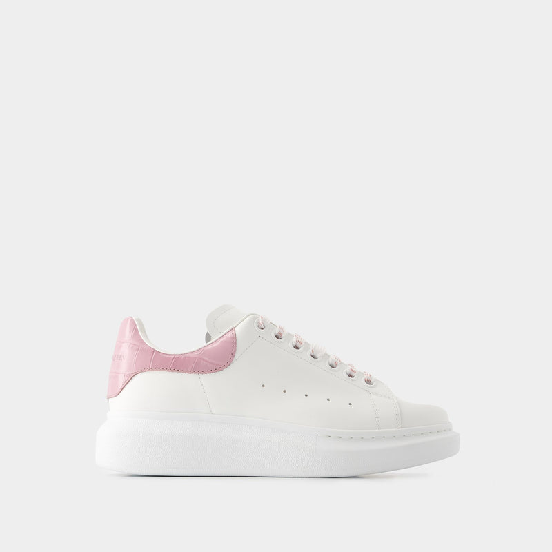 Oversized Sneakers - Alexander Mcqueen - White/Pink  - Leather