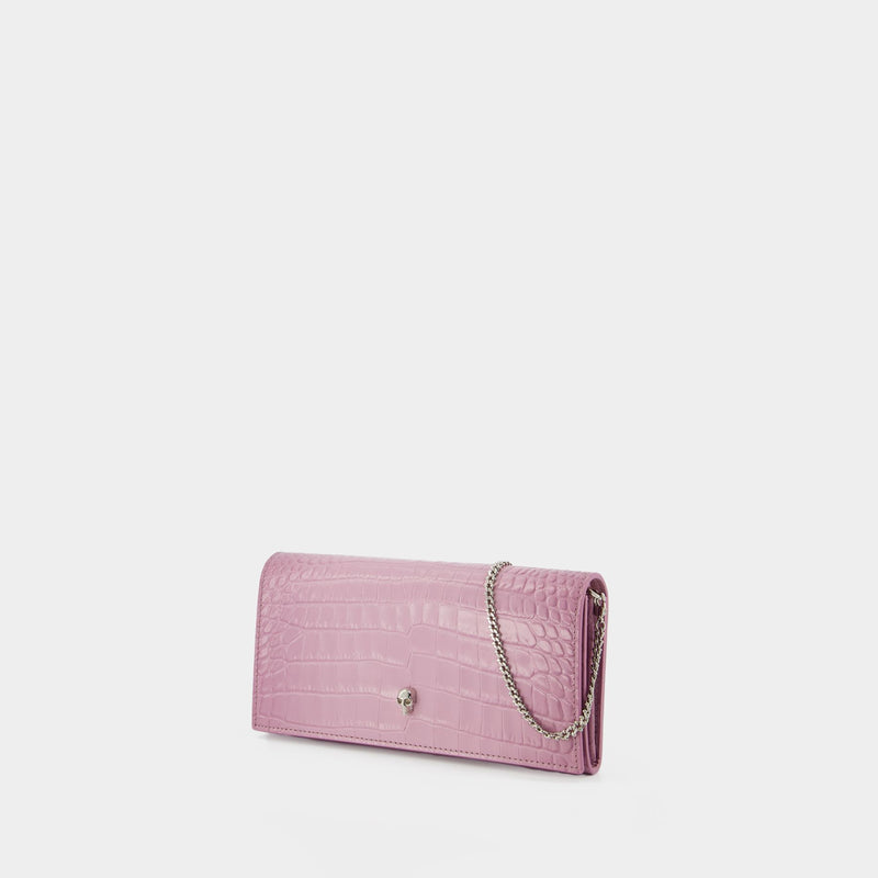 Wallet On Chain - Alexander Mcqueen - Antic Pink - Leather