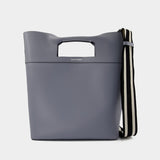 The Square Bow Ns Handbag - Alexander Mcqueen -  Dove Grey - Leather