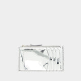 Small Skull Card Holder - Alexander McQueen - Silver