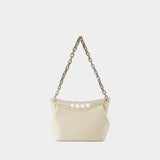 The Small Peak Hobo Bag - Alexander McQueen - Leather - Soft Ivory