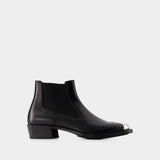 Chelsea Boots - Alexander Mcqueen - Leather - Black/ Silver