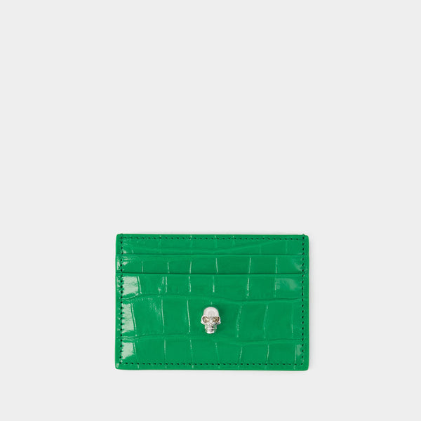 Card Holder - Alexander McQueen - Leather - Green