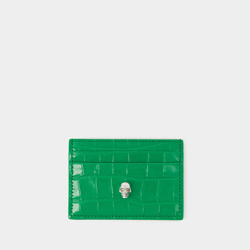 Card Holder - Alexander McQueen - Leather - Green