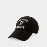 Varsity Skull Cap - Alexander Mcqueen - Cotton - Black/Ivory