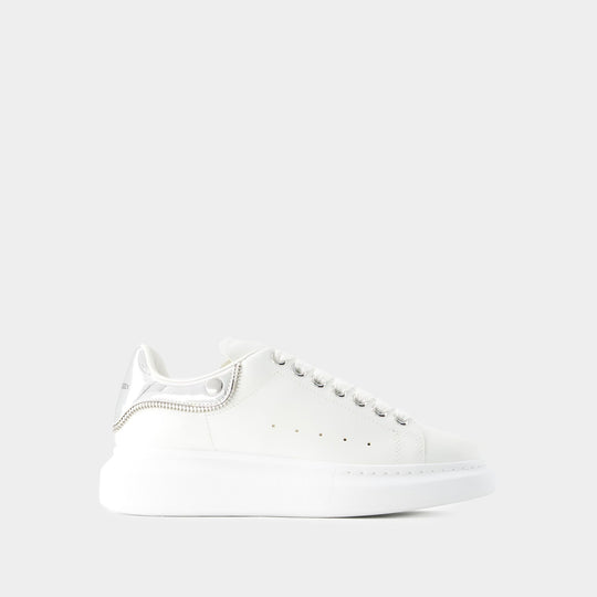Oversized Sneakers - Alexander Mcqueen - Leather - White/Silver