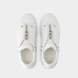 Oversized Sneakers - Alexander Mcqueen - Leather - White/Silver