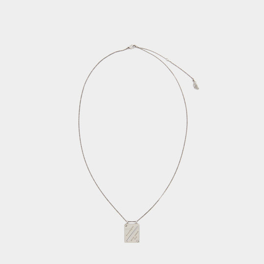 Identity Tag Necklace - Alexander McQueen - Metal - Metallic