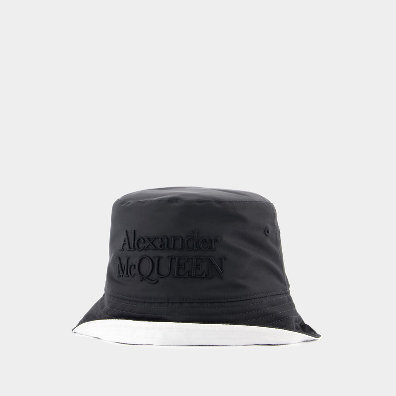 Low Rever Bucket Hat - Alexander McQueen - Polyester - Black/White