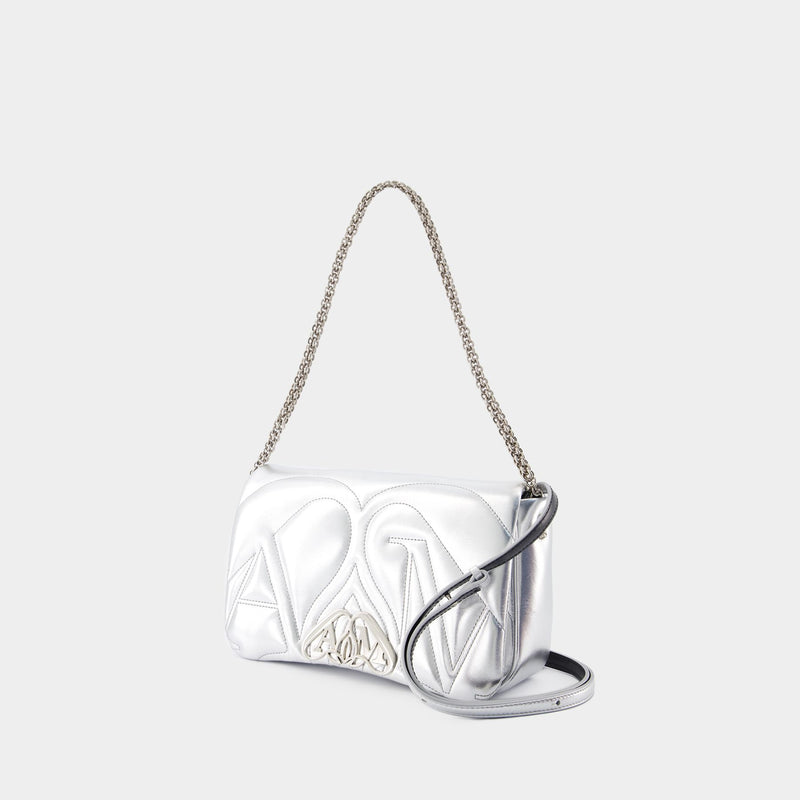 The Seal Small Crossbody - Alexander McQueen - Leather - Silver