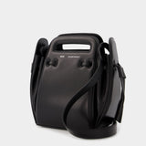 Accordion Bucket Bag in Black