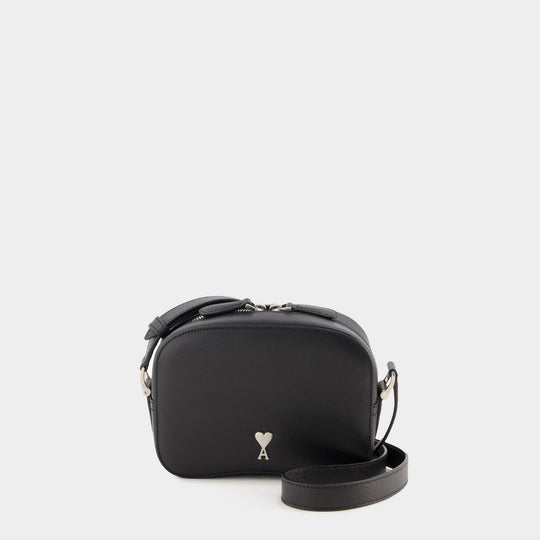 Paris Crossbody - AMI Paris - Leather - Black/Silver