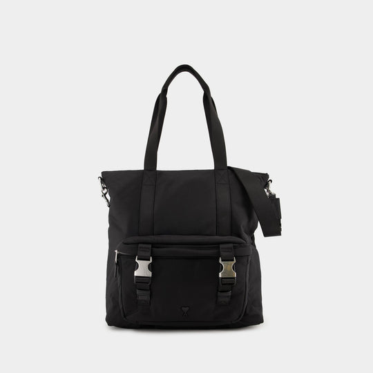 Ami De Coeur Shopper Bag - AMI Paris - Synthetic - Black