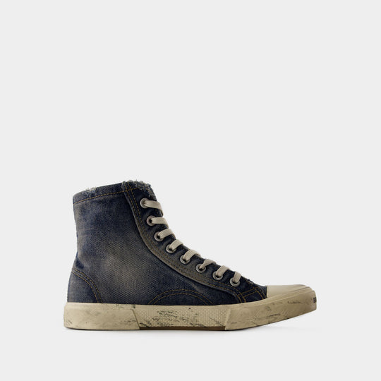 Paris High Top Sneakers - Balenciaga - Canvas - Mid 90's Blue