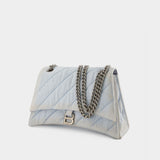 Hobo Crush M Bag - Balenciaga - Denim - Blue