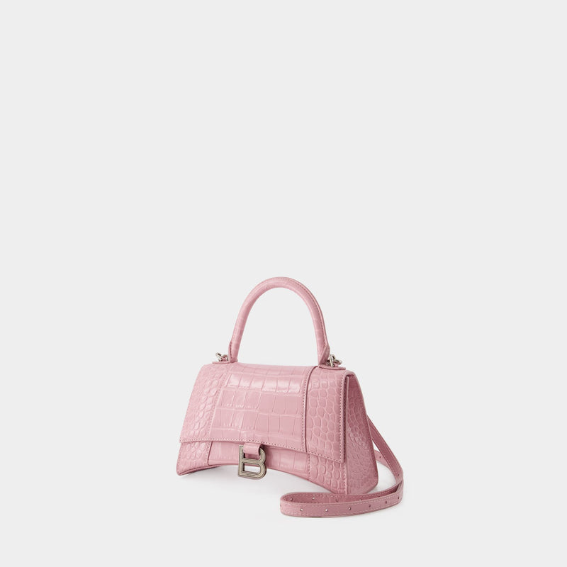Hourglass Small Bag - Balenciaga - Leather - Powder Pink
