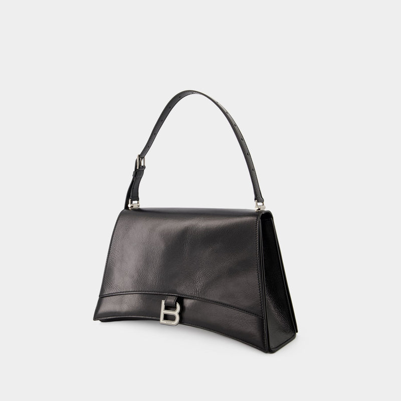 Crush Sling Bag M - Balenciaga - Leather - Black