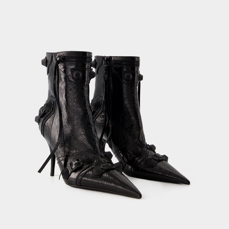 Cagole Bootie H90 Ankle Boots - Balenciaga - Leather - Black