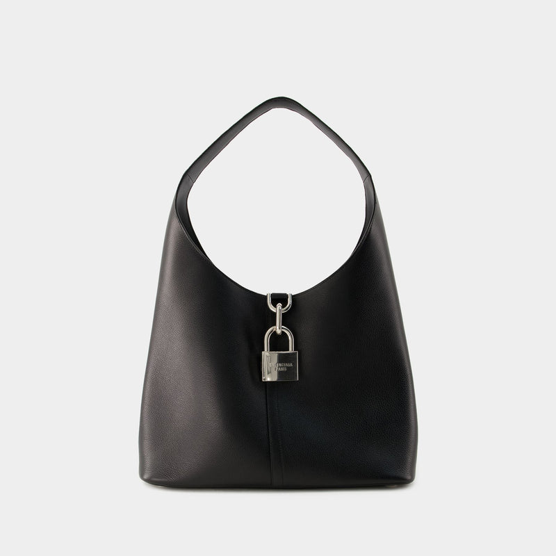 Locker Hobo M Shoulder Bag - Balenciaga - Leather - Black