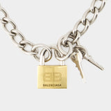 Locker Necklace  - Balenciaga - Silver - Silver