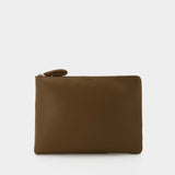 Document Holder - Lemaire - Olive Brown - Leather