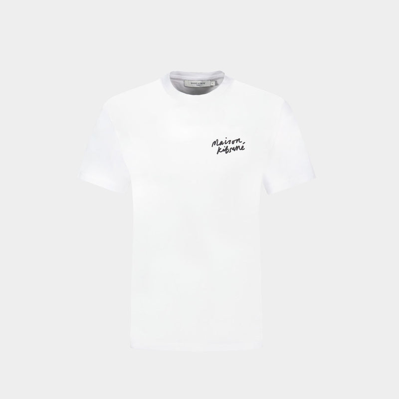 Mini Handwriting T-Shirt - Maison Kitsune - Cotton - White