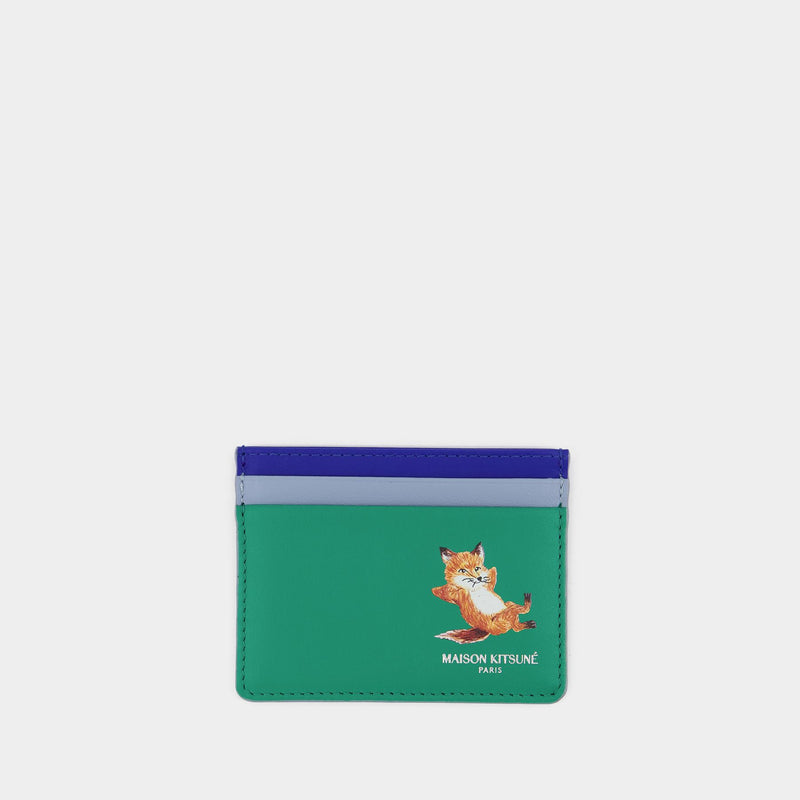 Chillax Card Holder - Maison Kitsuné - Green - Leather
