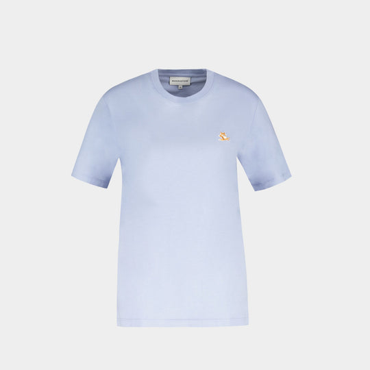 Chillax Fox Patch T-Shirt - Maison Kitsune - Cotton - Blue