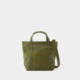 Fox Head Small Shopper Bag - Maison Kitsune - Cotton - Green