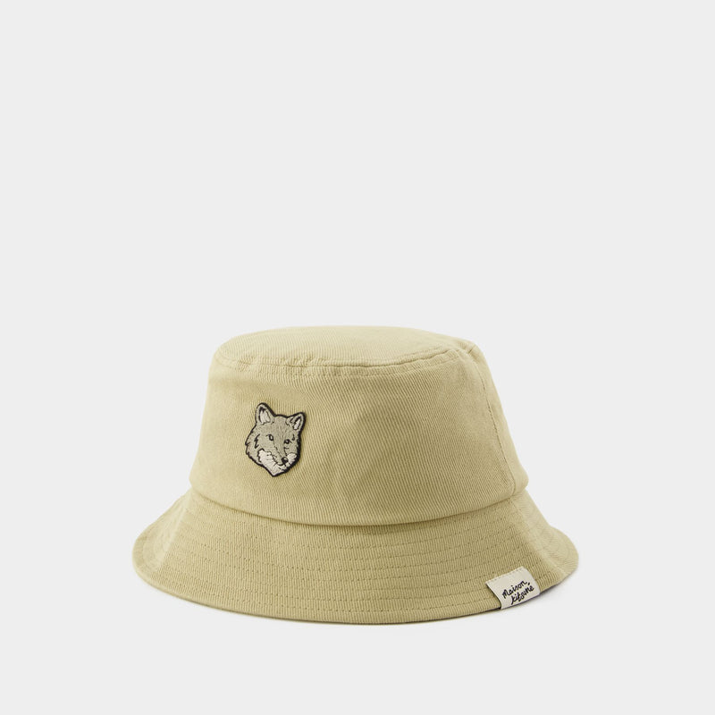 Bold Fox Head Bucket Hat - Maison Kitsune - Cotton - Beige