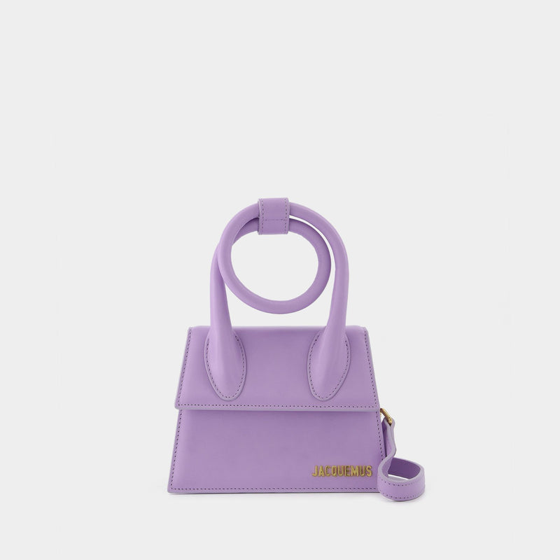 Le Chiquito bag Nœud in Purple Leather