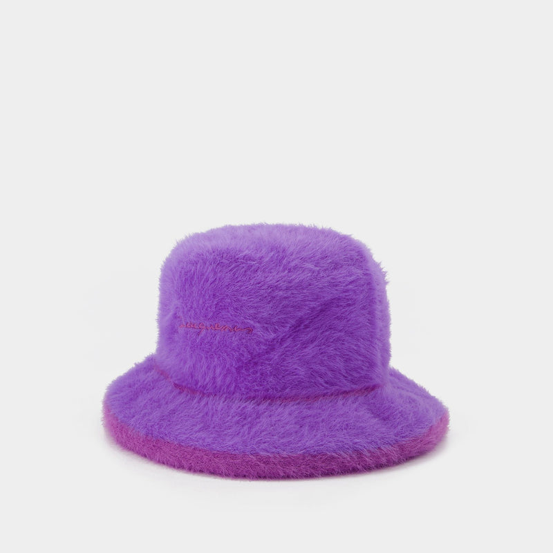 Le Bob Neve Bucket Hat   in Purple Fabric