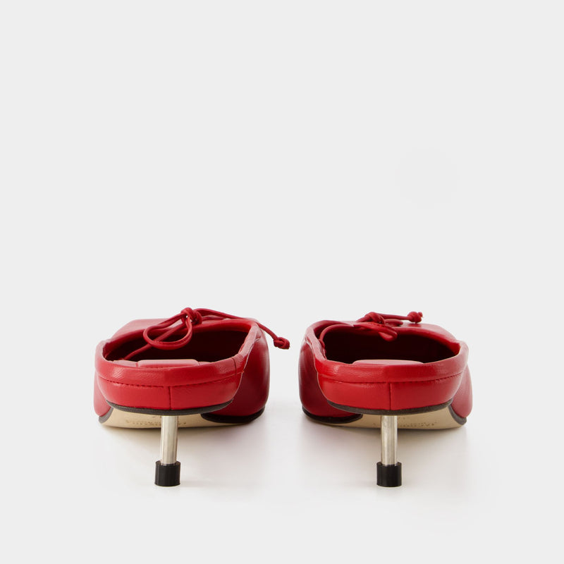 Ballet Low Mules - Jacquemus - Leather - Red