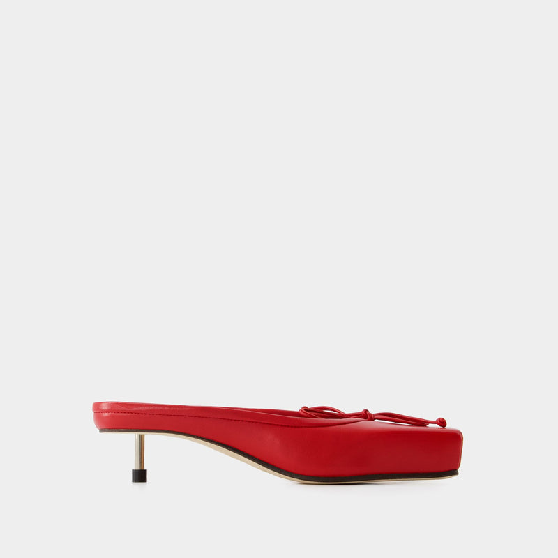 Ballet Low Mules - Jacquemus - Leather - Red