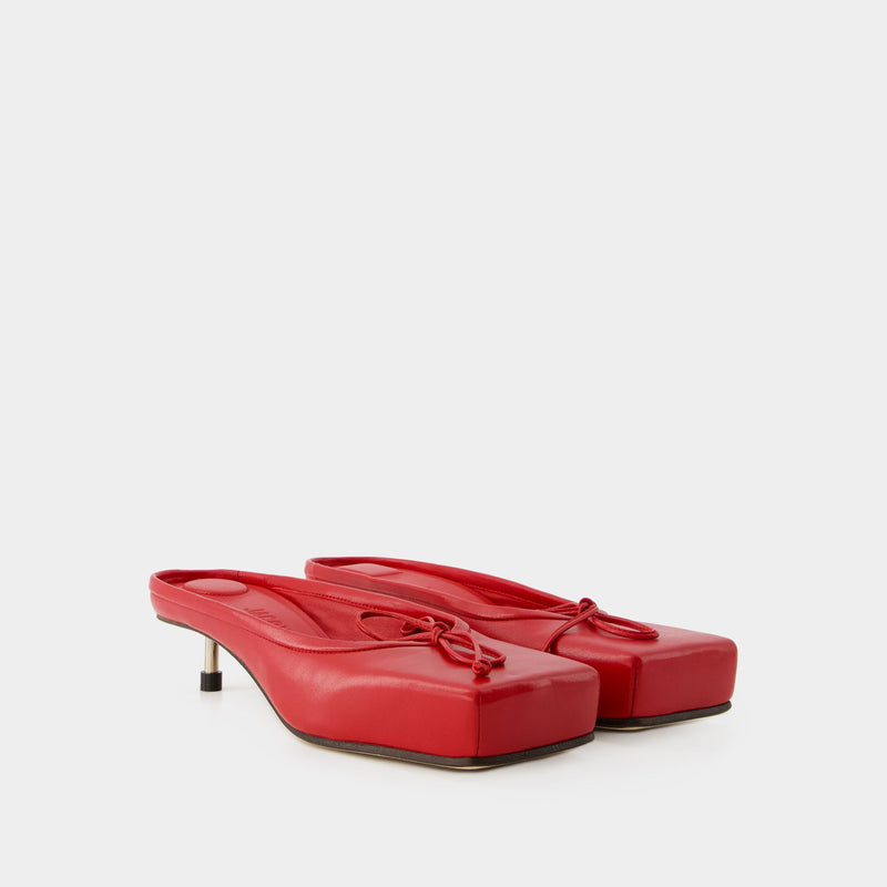 Ballet Low Mules - Jacquemus - Leather - Red