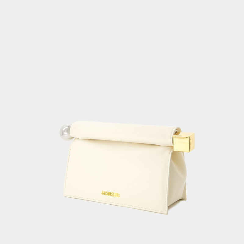 La Pochette Rond Carre - Jacquemus - Cotton - Ivory