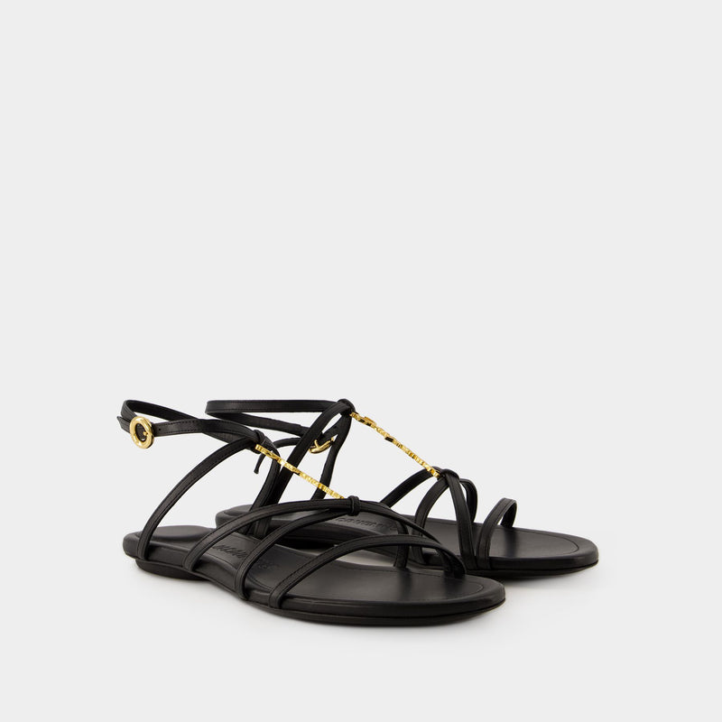 Pralu P Sandals - Jacquemus - Leather - Black