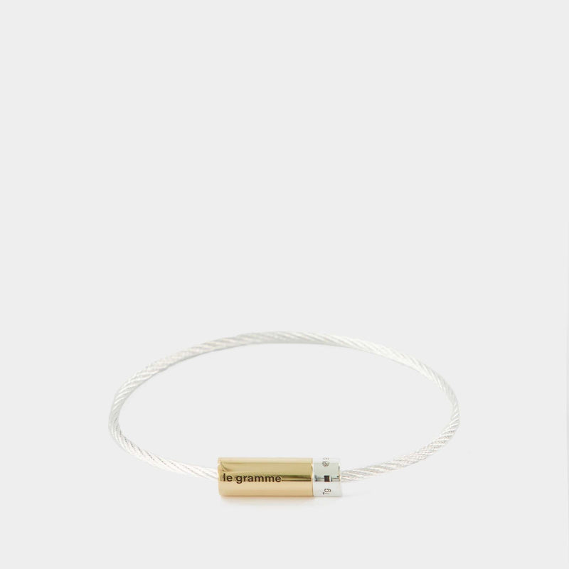 7G Cable Bracelet - Le Gramme - Silver/Gold - Silver