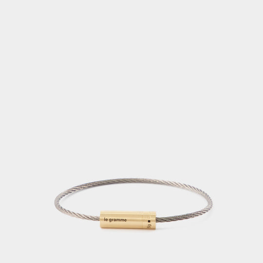 Cable Bracelet Le 6G in Gold/Black Silver