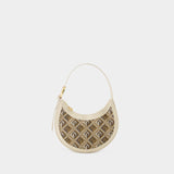 Moon Diamant Regenerated Eclips Mini Hobo Bag - Marine Serre - Beige - Zamak