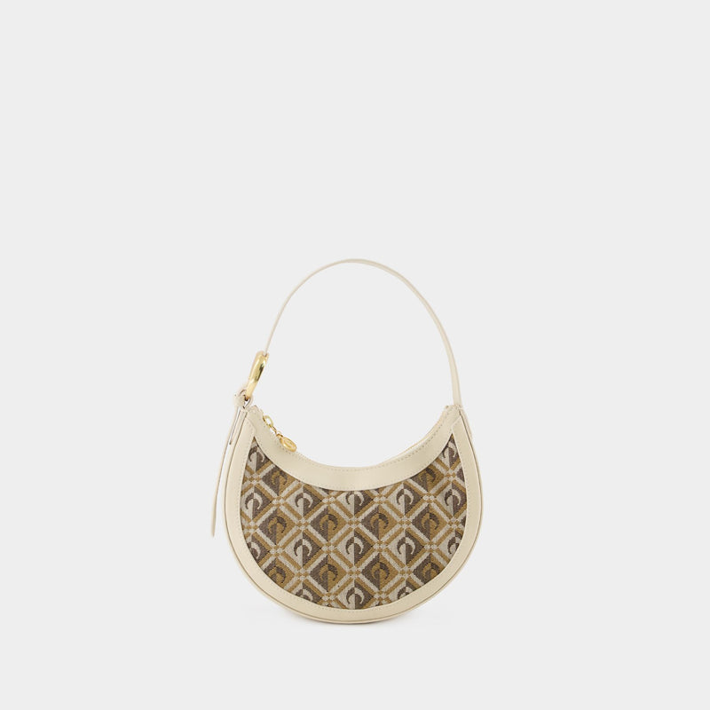 Moon Diamant Regenerated Eclips Mini Hobo Bag - Marine Serre - Beige - Zamak