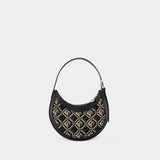 Moon Diamant Regenerated Eclips Mini Hobo Bag - Marine Serre - Black - Zamak