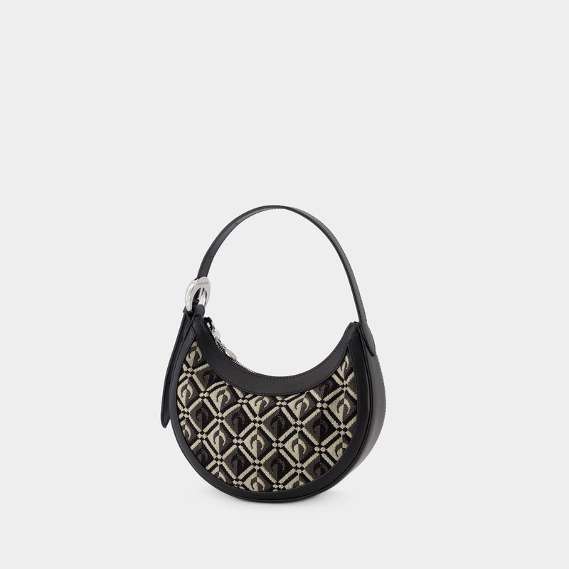 Moon Diamant Regenerated Eclips Mini Hobo Bag - Marine Serre - Black - Zamak