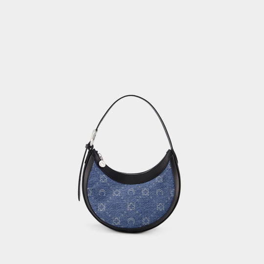 Regenerated Moonogram Eclips Hobo Bag - Marine Serre - Blue - Leather