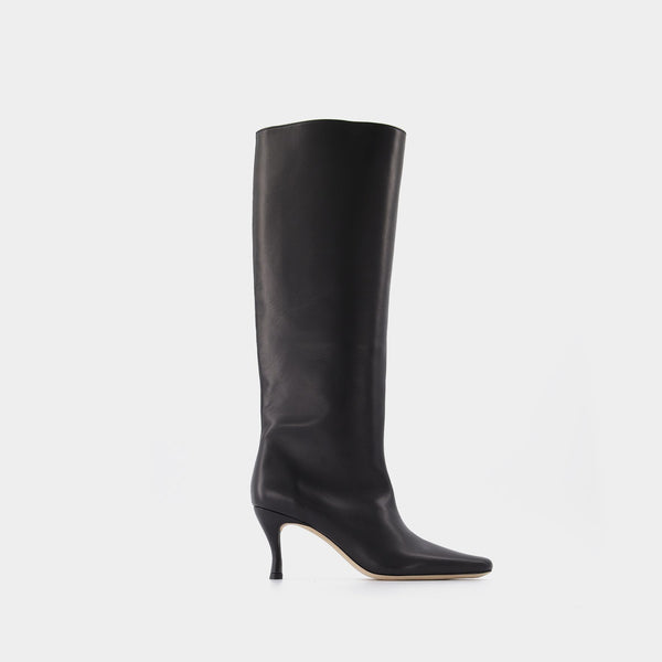Stevie 42 Black Smooth Calf Leather Boots
