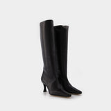 Stevie 42 Black Smooth Calf Leather Boots