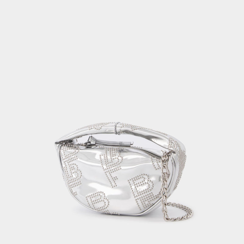 Baby Cush Bag in Silver Leather