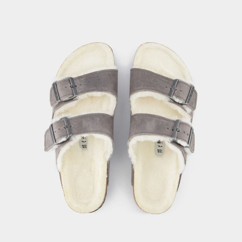 Arizona Sandals - Birkenstock - Wool - Grey