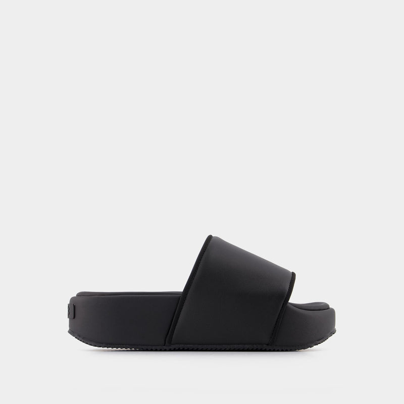 Slides - Y-3 - Black - Leather
